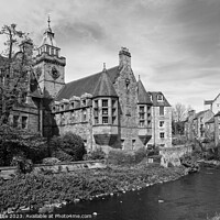 Buy canvas prints of Dean Village and water of Leith, Edinburgh, Scotla by Arch White