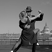 Buy canvas prints of Willie and Gala Tango Folk, Tango dancers from Arg by Arch White