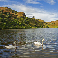 Buy canvas prints of St Margaret's Loch, Holyrood Park, Edinburgh, Scot by Arch White