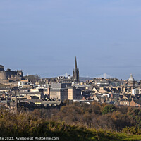 Buy canvas prints of Edinburgh city centre skyline, Scotland, UK by Arch White