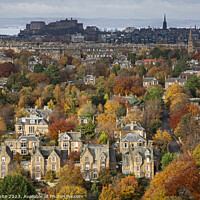 Buy canvas prints of Edinburgh in autumn viewed from Blackford Hill, Sc by Arch White
