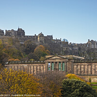 Buy canvas prints of National Gallery and Edinburgh Castle, Edinburgh,  by Arch White