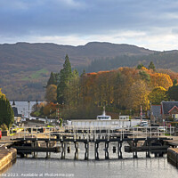 Buy canvas prints of Fort Augustus, Caledonian Canal lock gates, Invern by Arch White