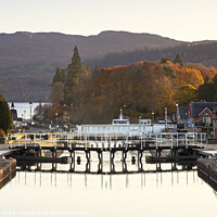 Buy canvas prints of Fort Augustus, Caledonian Canal lock gates, Invern by Arch White