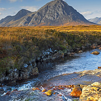 Buy canvas prints of Buachaille Etive Mor, River Etive, Lochaber, Scotl by Arch White