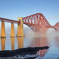 Buy canvas prints of Forth Rail Bridge South Queensferry by Arch White