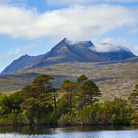 Buy canvas prints of Ben More Coigach from Loch Cul Dromannan, Ross and by Arch White