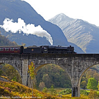 Buy canvas prints of Jacobite Steam Train, Glenfinnan Viaduct, Lochaber by Arch White