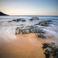 Buy canvas prints of Kinnagoe Bay at Sunset. by Michael Mc Elroy