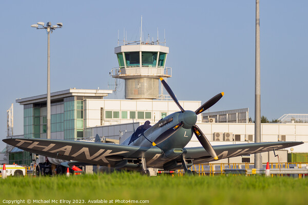 Spitfire G-PRXI at City of Derry Airport. Picture Board by Michael Mc Elroy