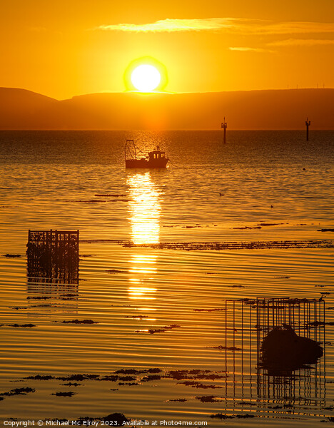 Sunrise at Quigley's Point, Inishowen. Picture Board by Michael Mc Elroy