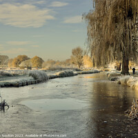 Buy canvas prints of Frozen River Longford, Bushy Park  by Stephen Noulton