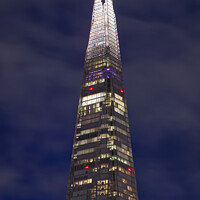 Buy canvas prints of The London Shard at Night by Stephen Noulton