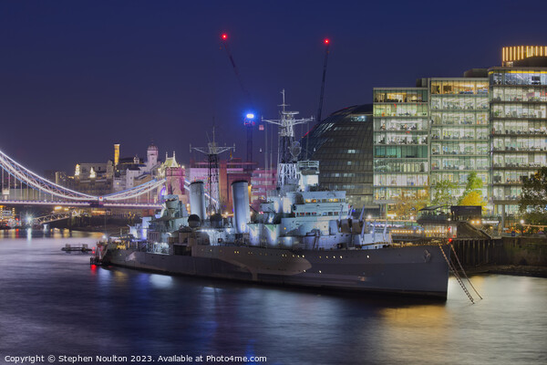 HMS Belfast, London Picture Board by Stephen Noulton