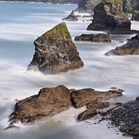 Buy canvas prints of Bedruthan Steps Cornwall by Stephen Noulton