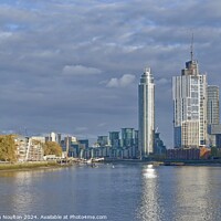 Buy canvas prints of Vauxhall Battersea River Thames by Stephen Noulton
