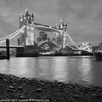 Buy canvas prints of Tower Bridge Opening at Night by Stephen Noulton