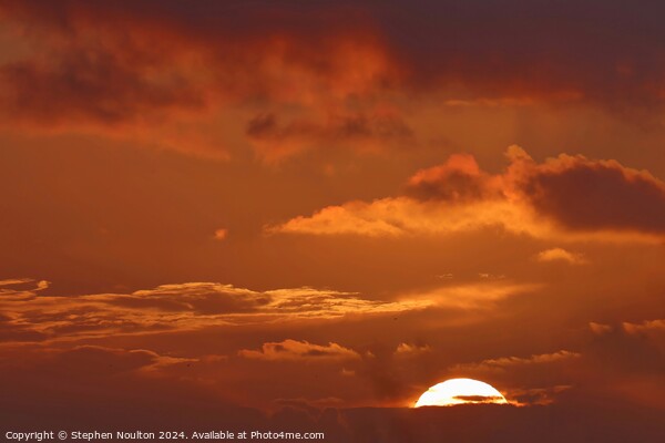 Fiery Sunset Sky Picture Board by Stephen Noulton