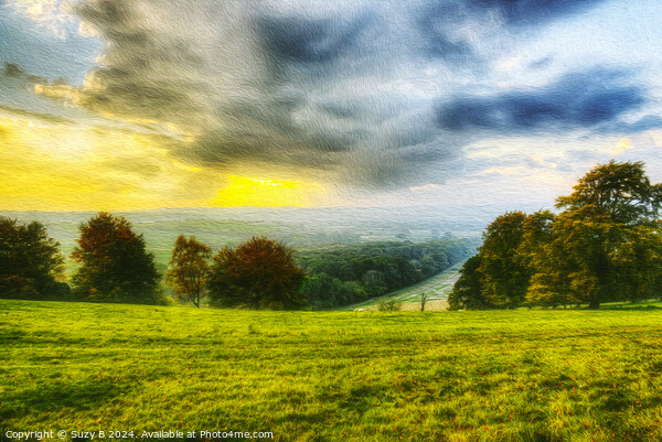 Winchester Hill, Hampshire - Art Effect Photoshop Picture Board by Suzy B