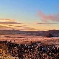Buy canvas prints of Winter Sunset Over Upper Teesdale, County Durham by Sandie 