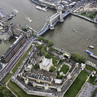 Buy canvas prints of The Tower of London and Tower Bridge by Peter Park
