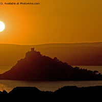 Buy canvas prints of Sunset over St Michaels Mount by Peter Park