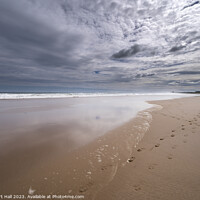 Buy canvas prints of Footprints in the sand by Robert Hall