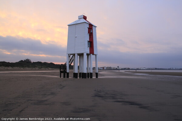 Burnham on Sea Lighthouse Sunrise Picture Board by James Bembridge