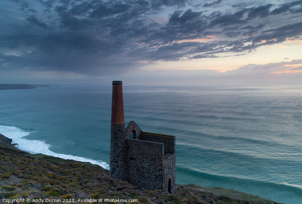 Wheal Coates and Towanroath Sunset Picture Board by Andy Durnin