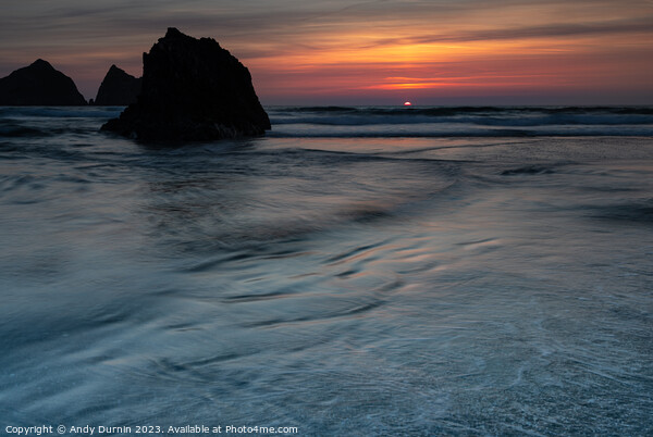 Holywell Bay Sunset Picture Board by Andy Durnin