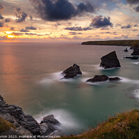 Buy canvas prints of Bedruthan Steps Sunset by Andy Durnin