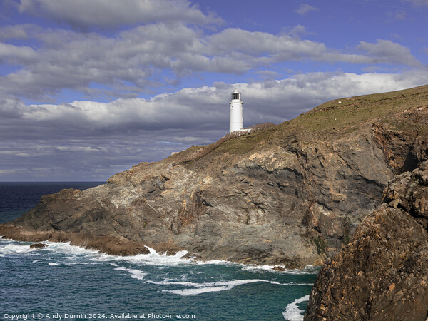 Trevose Lighthouse Picture Board by Andy Durnin