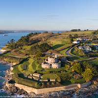 Buy canvas prints of St Mawes Castle Clover Leaf Design by Andy Durnin