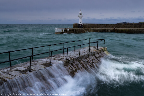 Mevagissey Lighthouse  Picture Board by Andy Durnin