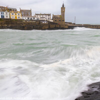 Buy canvas prints of Storm Isha at Porthleven by Andy Durnin