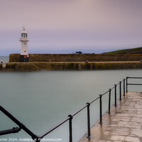 Buy canvas prints of Mevagissey Harbour Lighthouse by Andy Durnin