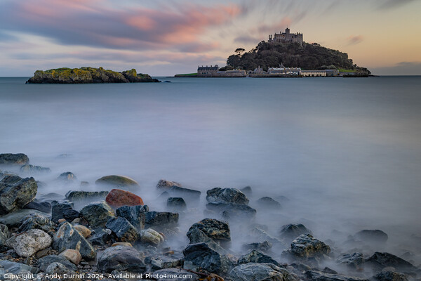 St Michaels Mount Long Exposure Picture Board by Andy Durnin