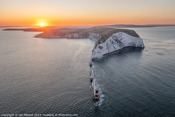 The Needles Lighthouse at dawn 2 Picture Board by Ian Plested