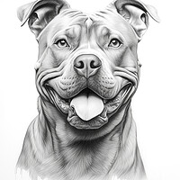 Buy canvas prints of American Staffordshire Terrier by K9 Art