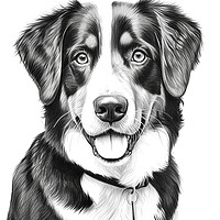 Buy canvas prints of Appenzeller Sennenhund Pencil Drawing by K9 Art