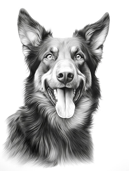 Beauceron Pencil Drawing Picture Board by K9 Art