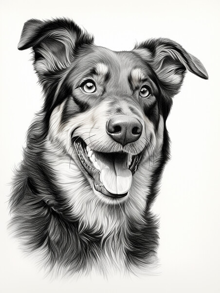 Beauceron Pencil Drawing Picture Board by K9 Art
