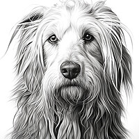 Buy canvas prints of Bergamasco Sheepdog Pencil Drawing by K9 Art