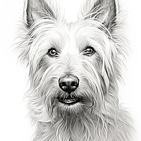 Buy canvas prints of Berger Picard Pencil Drawing by K9 Art