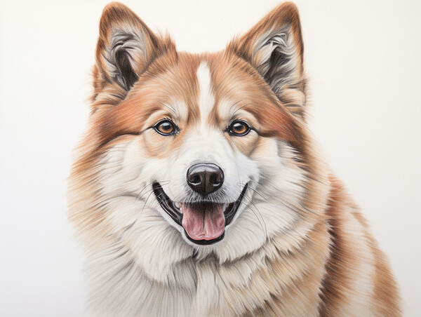 Akita Pencil Drawing Picture Board by K9 Art