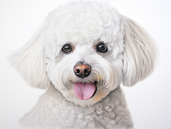 Bichon Frise Pencil Drawing Picture Board by K9 Art