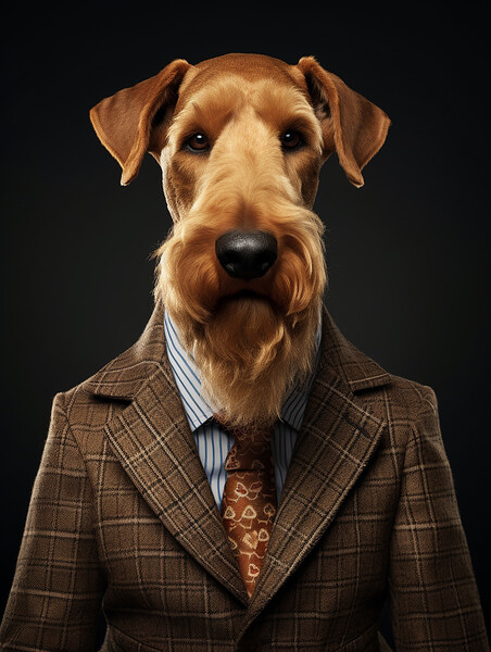 Airedale Terrier Picture Board by K9 Art