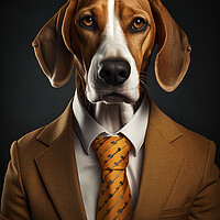 Buy canvas prints of American Foxhound by K9 Art
