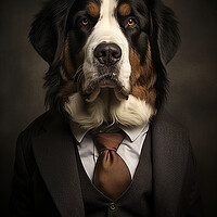 Buy canvas prints of Bernese Mountain Dog by K9 Art