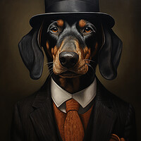 Buy canvas prints of Black And Tan Coonhound by K9 Art